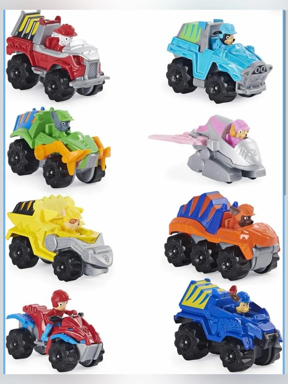 Paw Patrol Mini Vehicle Set with Red, Blue, Pink, Yellow Cars